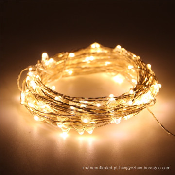 33FT 10 M 100LED 5 M 50LED 5 V USB LED Corda de Prata Fio De Cobre Cordas Luzes Decoração de casamento Ao Ar Livre Indoor